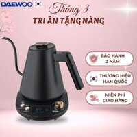 Ấm đun siêu tốc cổ ngỗng Daewoo 13 mức nhiệt chính xác giữ ấm 2 tiếng 1L DWK-GN10LCD BH 2 năm