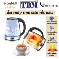 Ấm đun siêu tốc điện máy xanh Binh dun nuoc Ấm đun nước siêu tốc KAW RK1818 dung tích 2L tiết kiệm điện bình thủy tinh trong suốt có đèn Led