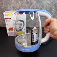 Ấm đun siêu tốc Lock&Loch thủy tinh 1.8L - Hàng chính hãng có điều chỉnh nhiệt độ sôi, đèn đổi màu, Tự Động Ngắt Điện