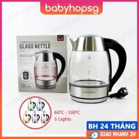 Ấm đun siêu tốc Lock&Lock thủy tinh 1.8L EJK341 có thể điều chỉnh nhiệt độ - BABYHOPSG