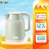 Ấm đun siêu tốc mini 1.5L Bear ZDH-H15L6, 1500W, Bình inox đun nước làm nóng nhanh,Bảo hành 18 tháng