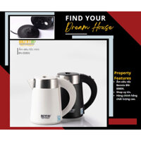 Ấm đun siêu tốc mini, Ấm siêu tốc Bennix BN-008EK dung tích 0.8 lít, Ấm siêu tốc văn phòng, sôi nhanh, tiện lợi