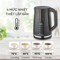 Ấm đun siêu tốc thông minh Daewoo giữ ấm, điều chỉnh 13 mức nhiệt chuyên dụng cho mẹ và bé, pha sữa đúng nhiệt 1,7L