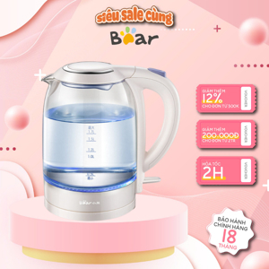Ấm đun siêu tốc thủy tinh ArirangLife ZDH-A17L1 - 1.7L