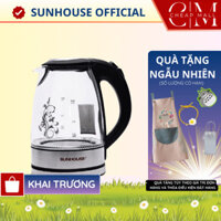 Ấm đun siêu tốc thuỷ tinh Sunhouse 1.7L, Bình đun nước sôi tự ngắt 1850W SHD1217 - CHEAPMALL BEAR