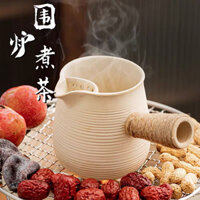 Ấm đun trà sữa nướng Vân Nam hot trend 2023 có quai chống nóng 500ml/Ấm đất đun trà sữa