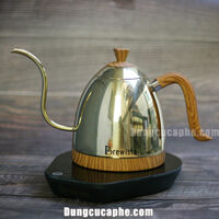 Ấm đun và rót cà phê pha Drip cổ ngỗng Brewista Artisan 600ml có chỉnh nhiệt độ – Màu Gold