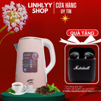 Ấm JIPLAI THÁI Siêu Tốc Cao Cấp 2.5L, Ấm Đun nước 2 Lớp Loại Lớn, Nồi Đun Nươc Tiện Lợi