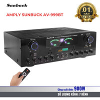 Âm ly karaoke bluetooth Sunbuck AV999BT, amply công suất lớn 7 kênh đầu ra, có quạt tản nhiệt