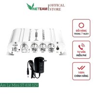 Âm ly mini 12v Vinetteam ST-838 HI-FI 2.1 amply khuyếch đại âm thanh 20w dùng cho ô tô kèm nguồn
