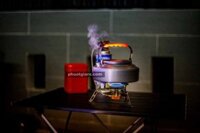 Ấm nhôm đun nước 1,1 lit siêu nhẹ chuyên phượt du lịch cắm trại