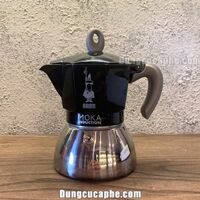 Ấm pha cà phê đun bếp từ Bialetti Moka Induction 4 cup màu đen