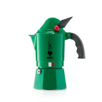 Ấm pha cafe Bialetti Moka Express Alpina hình mũ thợ săn màu xanh lá - 3 tách/ lần ( không dùng cho bếp từ )