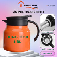 Ấm pha trà, Bình pha trà giữ nhiệt inox có lõi lọc, Phích Pha Trà dung tích 1000ml