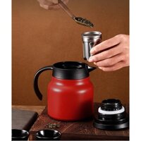 Ấm Pha Trà Giữ Nhiệt Inox 316 Dung Tích 1000ml Hàng Cao Cấp, Phích Giữ Nhiệt Nước Nóng, Lạnh Có Lọc Tiện Dụng Hot Hot