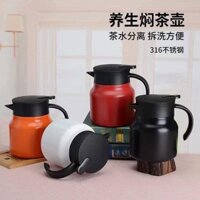 Ấm pha trà giữ nhiệt inox dung tích 1l có lưới lọc, bình pha trà giữ nhiệt nóng lạnh cao cấp giữ nhiêt có tay cầm