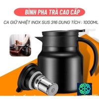 Ấm pha trà giữ nhiệt inox 304/316 dung tích 1L hàng cao cấp - Ca nước giữ nhiệt đựng nước nóng