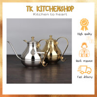 Ấm rót trà / Ấm rót rượu vòi dài cong cách điệu cao cấp. Bình inox rót rượu, trà, cafe cao cấp kiểu dáng độc đáo