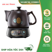 Ấm sắc thuốc Bear 3,5L bằng điện đế rời, giữ ấm hẹn giờ, chất liệu đất sét và gốm sứ cao cấp – Hàng chính h