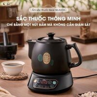 Ấm Sắc Thuốc BEAR 3,5L điện, đế rời giữ ấm, hẹn giờ, làm bằng đất sét và gốm sứ cao cấp - SB-AST35