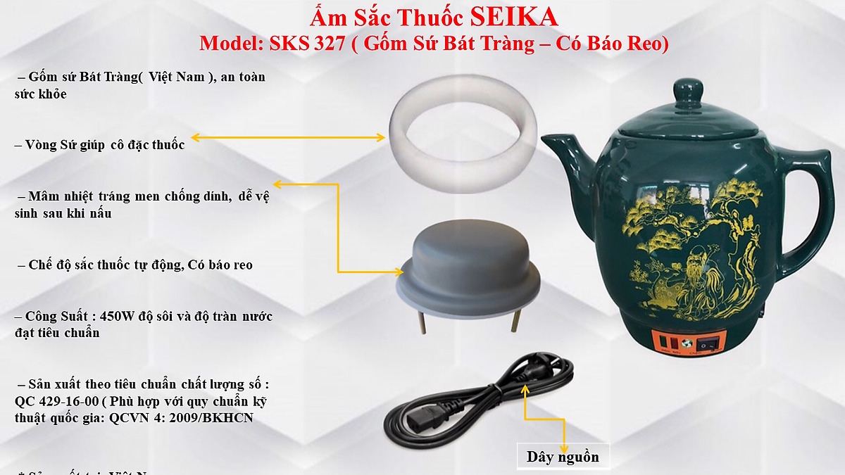 Ấm sắc thuốc Seika SKS327