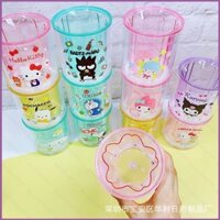 Am Sanrio HelloKitty Quế Doremon marvel mymelody Hộp đựng bút Xoay trong suốt màu thạch đa chức năng C