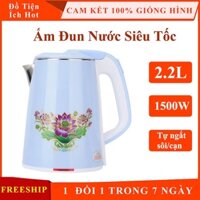 Ấm siêu tốc 2.2L lõi Inox 304 1500W, Ấm đun nước siêu tốc an toàn tuyệt đối lõi lọc khoáng tốt cho sức khỏe