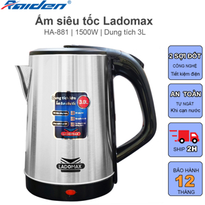 Ấm siêu tốc 3L Ladomax HA-881