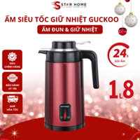Ấm Siêu Tốc, Bình Đun Giữ Nhiệt 1.8L - Công Suất 1300W Đun Sôi Nhanh, Ấm Đun Nước Kèm Bình Giữ Nhiệt