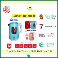 Ấm siêu tố́c bình đun nước 2 lớp JIPLAI Thái Lan 2.5L, chống nóng chống giật [Ảnh thật cuối]