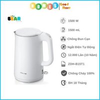 Ấm Siêu Tốc, Bình Đun Nước Siêu Tốc Cách Nhiệt BEAR ZDH-B15T1, Dung Tích 1.5 Lít Công Suất 1500 W - Hàng Chính Hãng