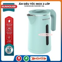 Ấm siêu tốc, bình đun siêu tốc Sunhouse inox 2 lớp, dung tích 1,8 lit, SHD1351 - Xiaomi Nam Định