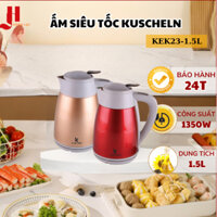 Ấm siêu tốc bình giữ nhiệt KUSCHELN 1.5 lít 1350W chọn nhiệt độ đun 3 in 1, giữ nóng lạnh trong 5 đến 6 tiếng