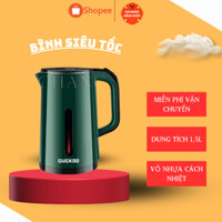 Ấm Siêu Tốc, Bình Siêu Tốc 2 Lớp Cách Nhiệt Công Suất 1500W Dung Tích 2.5L Làm Nóng Nhanh