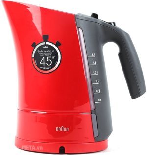 Ấm đun nước siêu tốc Braun WK 300 ONYX (WK300 WH/ WK300RD) - 1.7 lít, 2200W
