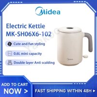 Ấm Siêu Tốc Điện Midea MK-SH06X6-1.02 0.6L Dung Tích Mini 304 Chất Liệu Thép Không Gỉ Hai Lớp Chống bỏng Ấm Siêu Tốc Điện Di Động Cho Du Lịch