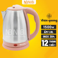 Ấm siêu tốc Điện Quang EKT07 1.8L, ấm đun siêu tốc Inox 304, Bình đun siêu tốc 1500W, Bảo hành 12 tháng