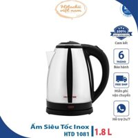 Ấm Siêu Tốc Đun Nước Inox Sunhouse Happy time HTD1081 - Dung tích 1.8L Chất Liệu Inox Cao Cấp, Bình Siêu Tốc Đun Nước