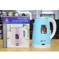 Ấm siêu tốc đun nước JIPLAI THÁI LAN dung tích 2.5L, ấm đun nước 2 lớp tiết kiệm điện, bình đun nước cao câ