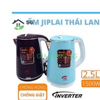 Ấm Siêu Tốc Đun Nước Thái Lan Jiplai 2 Lớp Bình 2.5 Lít Chống Nóng Chống Giật Tự Động Ngắt Khi Sôi giadung.auchau