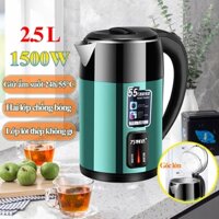Ấm Siêu Tốc Giữ Nhiệt Onr 2.5L Ấm Đun Nước Điện Đa Chức Năng 1500W Ấm Đun Nước Nóng