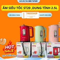 ẤM SIÊU TỐC GUGKDD GD-ST20 - 2.5 Lít, công nghệ INVERTER 2 lớp cách điện cách nhiệt