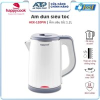 Ấm siêu tốc HappyCook 1.2L HEK-120PW - Hàng Chính Hãng Bảo Hành 12 Tháng