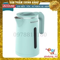 Ấm siêu tốc Inox 2 lớp Sunhouse SHD1351, Dung tích 1,7 lít, Công suất 1500W, kiểu dáng hiện đại,tinh tế,tiện dụng