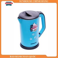 Ấm siêu tốc inox 2 lớp SUNHOUSE SHD1381G Xanh [bonus]