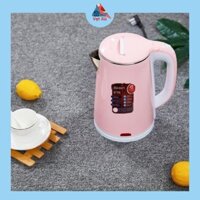 Ấm siêu tốc inox CHÍNH HÃNG cao cấp 1.8L, Bình đun nước siêu tốc mini không thủy tinh cách nhiệt an toàn tiện lợi