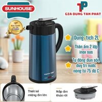 Ấm siêu tốc inox giữ nhiệt 2L Happytime HTD1096