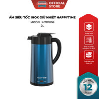 Ấm siêu tốc Inox giữ nhiệt 2L SUNHOUSE HTD1096 - Thân ấm 2 lớp inox an toàn - Duy trì nước nóng 75 độ C