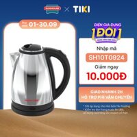 Ấm Siêu Tốc Inox SUNHOUSE HAPPY TIME HTD1055 1.5L - Hàng Chính Hãng