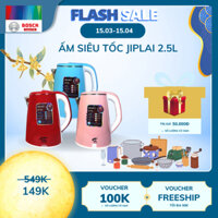 Ấm Siêu Tốc JipLai Thái Lan 2.5L - Ấm Siêu Tốc Thái Công Nghệ Inverter Chống Nóng,